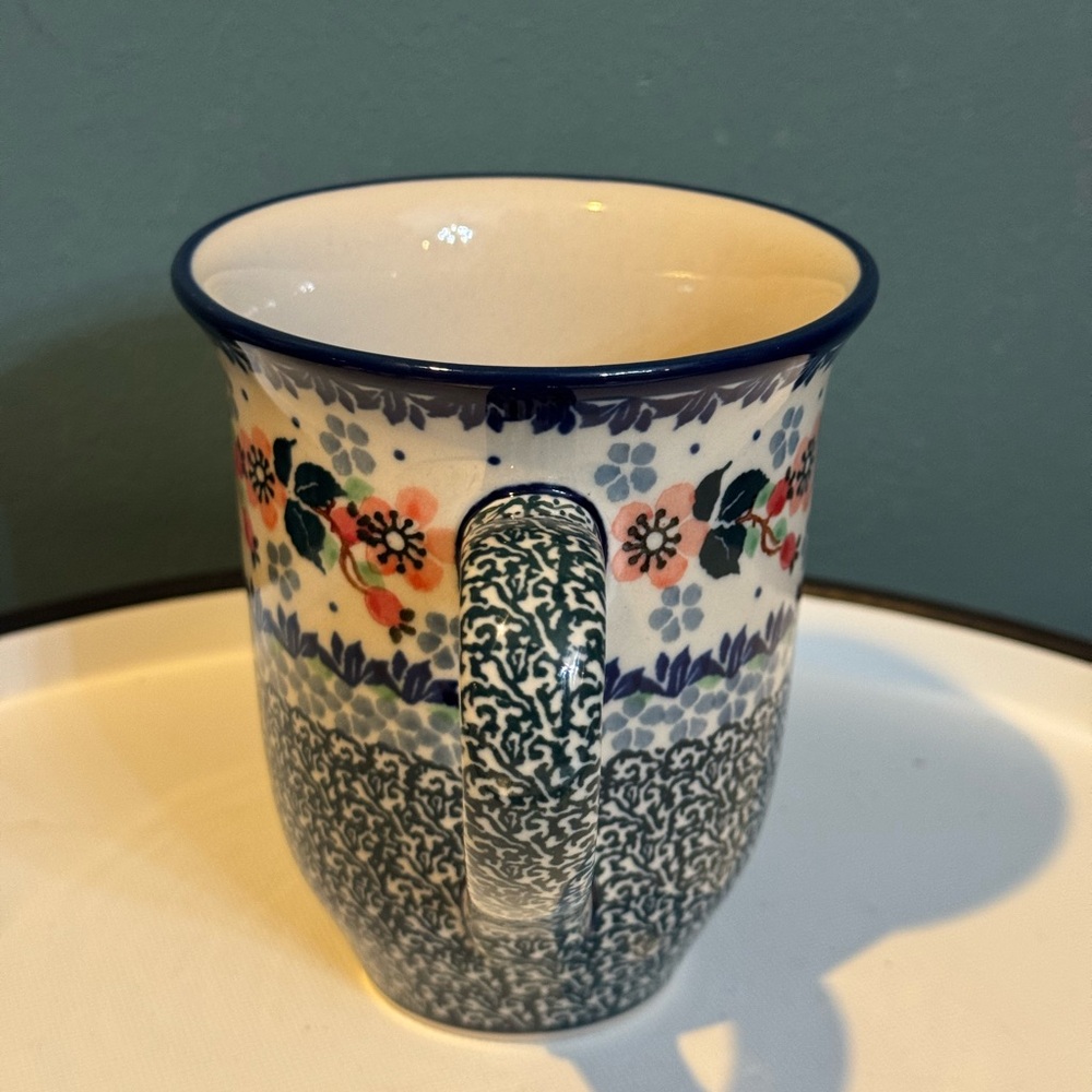 Polish Pottery Bistro Mug - 16 OZ - Cherry Blossom 🌸 - Picture 6 of 9